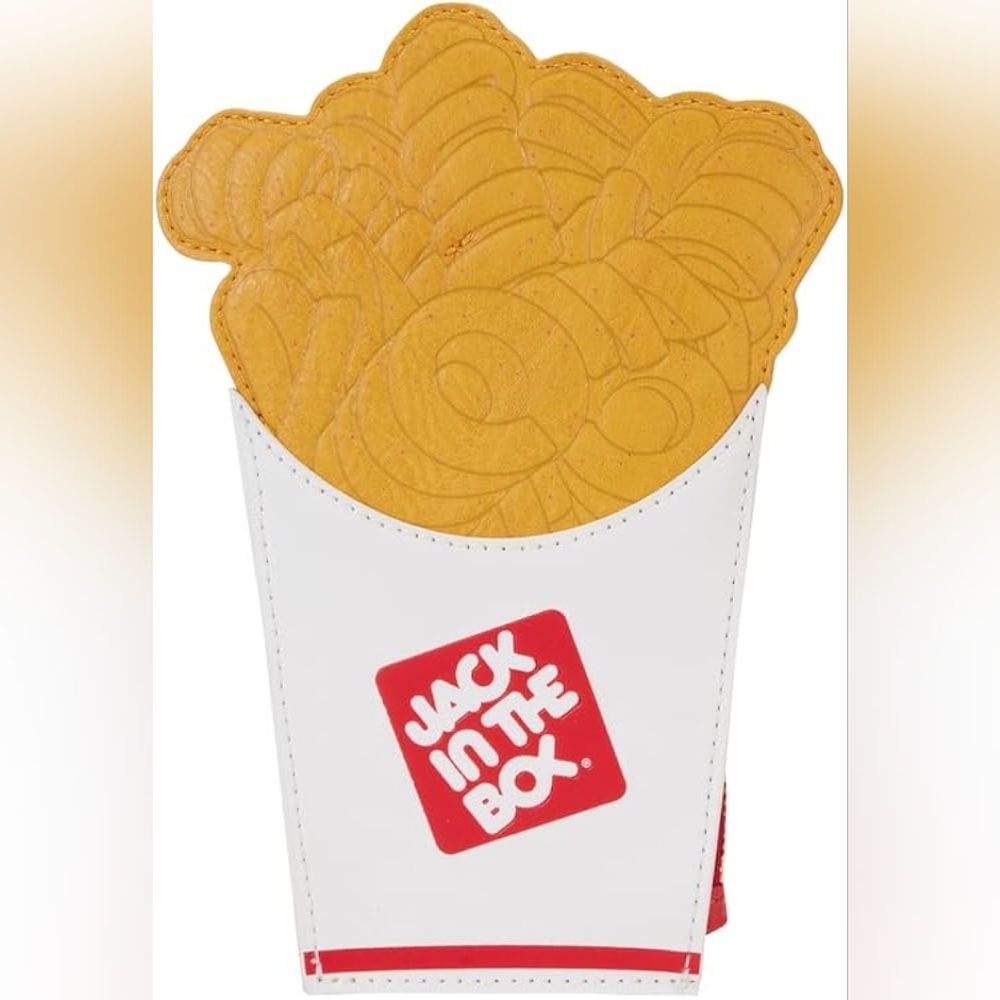 Loungefly Jack In The Box Curly Fries Red and White Card Holder NWT